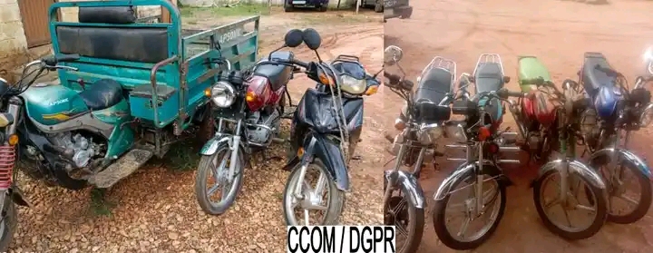 Démantèlement d’un réseau de vol et de recel de motos volées à Lokossa : 03 individus interpellés par la Police républicaine, des matériels roulants volés retrouvés