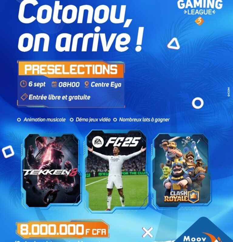 Moov Gaming League : la deuxième phase de présélection débarque à Cotonou