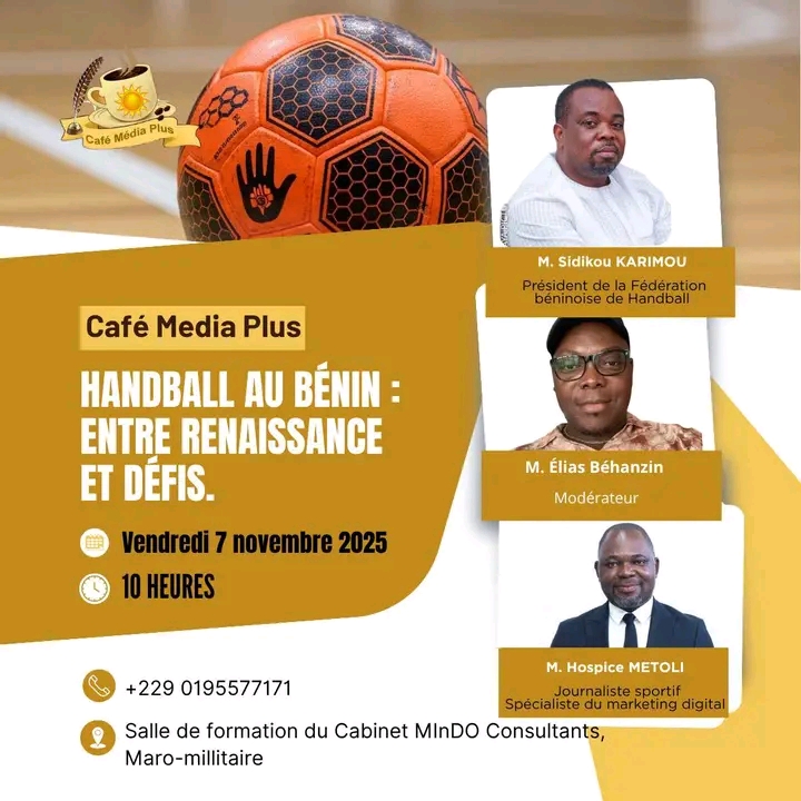 Café Médias Plus : le handball béninois au centre des échanges ce vendredi