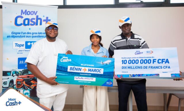 Moov Cash+ : 10 millions FCFA et des billets pour la CAN remis aux derniers gagnants