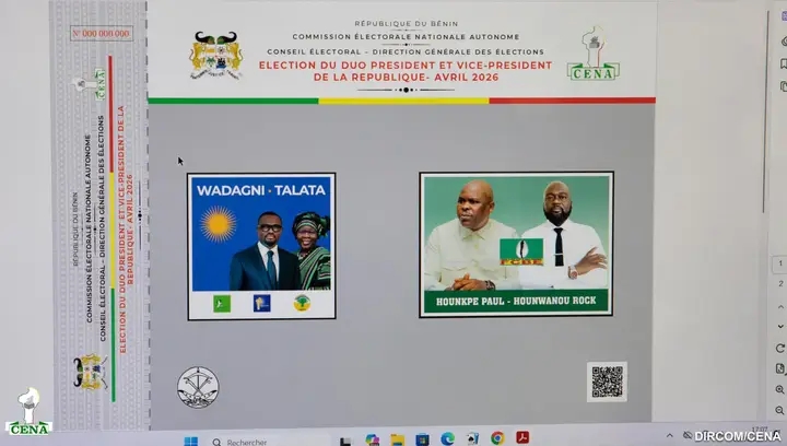 Présidentielle 2026 au Bénin : la CENA valide le spécimen du bulletin unique