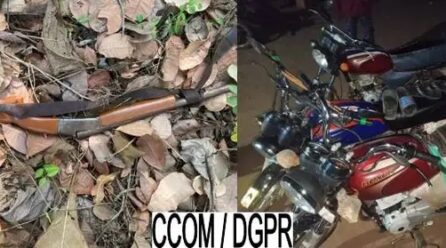 Tentative de braquage déjouée à Gouka : trois motos et une arme récupérées par la police