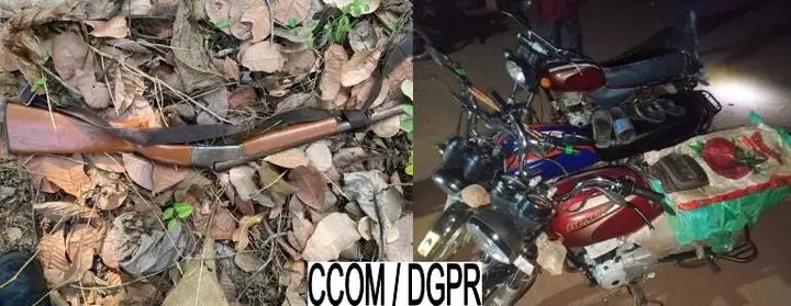 Tentative de braquage déjouée à Gouka : trois motos et une arme récupérées par la police