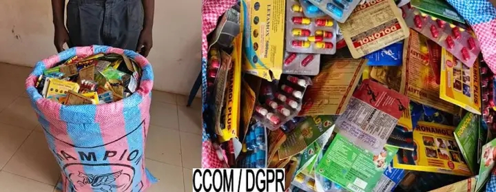 Trafic de faux médicaments au Bénin : un suspect interpellé à Dévé et plus de 44 kg de produits saisis