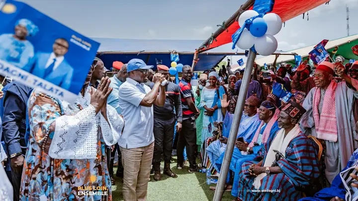 Campagne électorale pour la présidentielle du 12 avril : à Djougou, le duo Wadagni–Talata muscle sa campagne et séduit les acteurs économiques