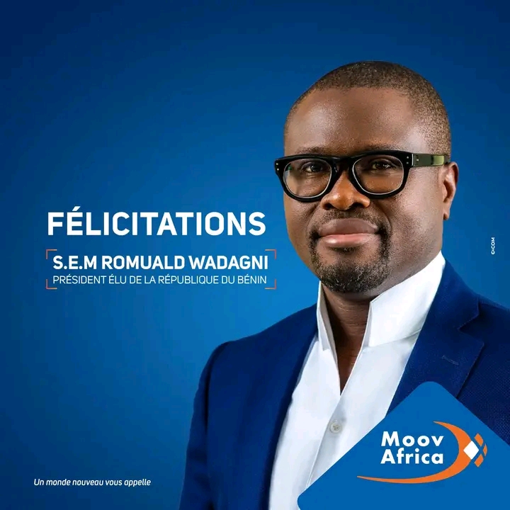 Présidentielle 2026 : Moov Africa Bénin félicite le président élu Romuald Wadagni et réaffirme son engagement pour le numérique