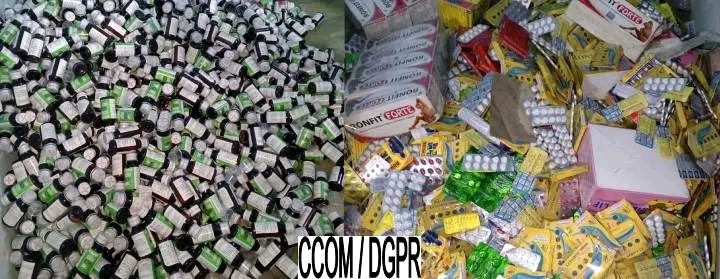 Bénin : 177 kg de faux médicaments saisis par la police à Adjaha, un suspect interpellé