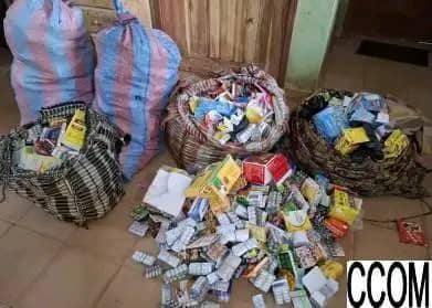 Lutte contre le trafic de faux médicaments : 122 kg de produits pharmaceutiques contrefaits saisis au marché de Tangbo, 02 présumées vendeuses interpellées