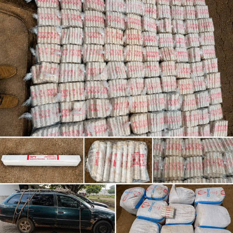 Lutte contre la criminalité transfrontalière : la Douane béninoise intercepte 3 295 bâtons d’explosifs sur l’axe Sonahoulou-Djougou